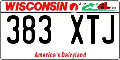 WI license plate 383XTJ