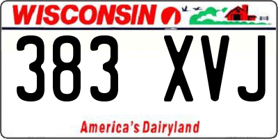 WI license plate 383XVJ