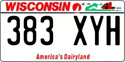WI license plate 383XYH