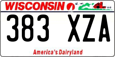 WI license plate 383XZA