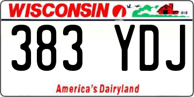 WI license plate 383YDJ