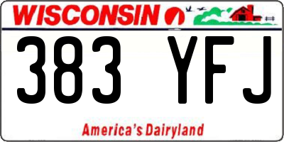 WI license plate 383YFJ