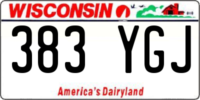 WI license plate 383YGJ