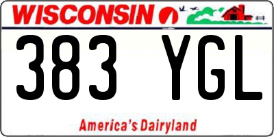WI license plate 383YGL
