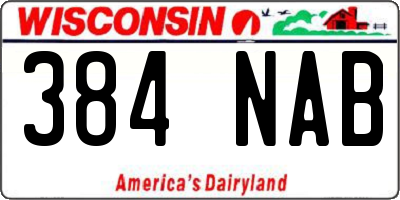 WI license plate 384NAB