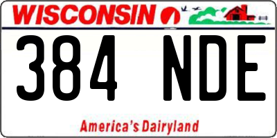 WI license plate 384NDE