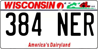 WI license plate 384NER