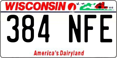 WI license plate 384NFE