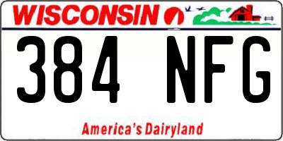 WI license plate 384NFG