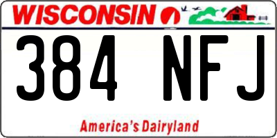 WI license plate 384NFJ