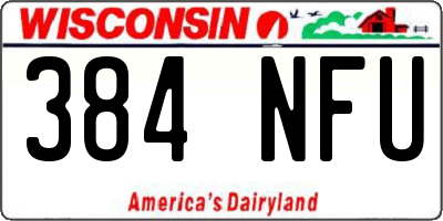 WI license plate 384NFU