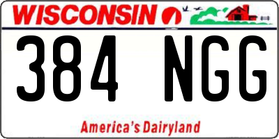 WI license plate 384NGG