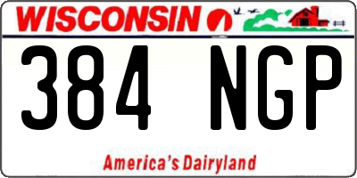WI license plate 384NGP