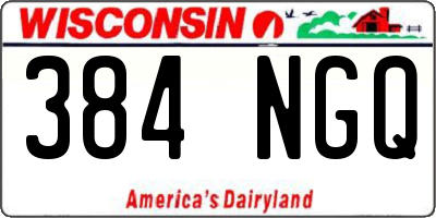 WI license plate 384NGQ