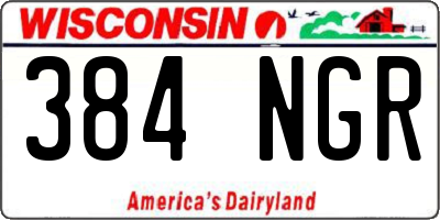 WI license plate 384NGR