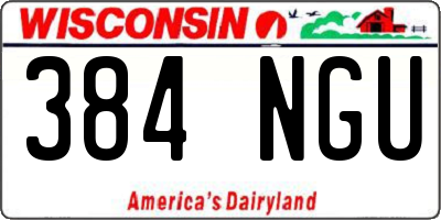 WI license plate 384NGU