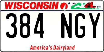 WI license plate 384NGY