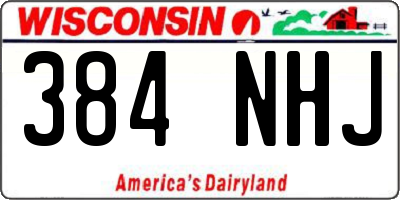 WI license plate 384NHJ
