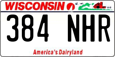 WI license plate 384NHR