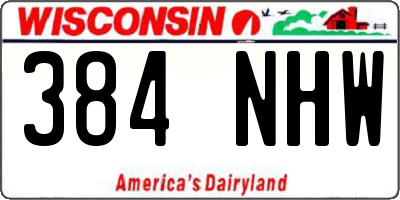 WI license plate 384NHW