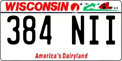 WI license plate 384NII