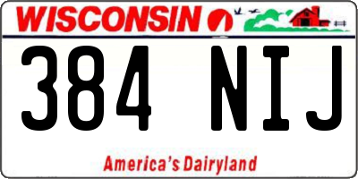 WI license plate 384NIJ
