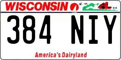 WI license plate 384NIY