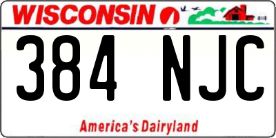 WI license plate 384NJC