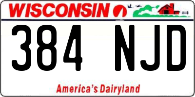 WI license plate 384NJD
