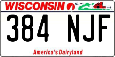WI license plate 384NJF