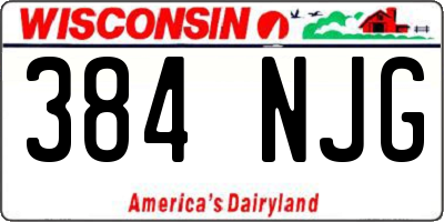 WI license plate 384NJG
