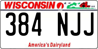 WI license plate 384NJJ
