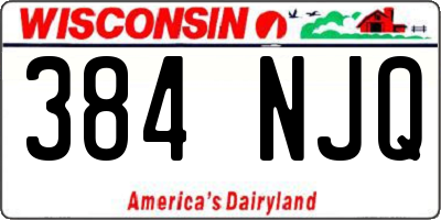WI license plate 384NJQ