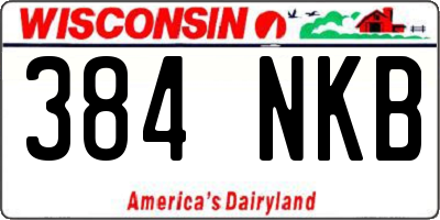 WI license plate 384NKB