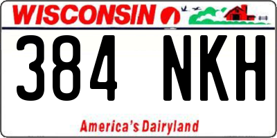 WI license plate 384NKH