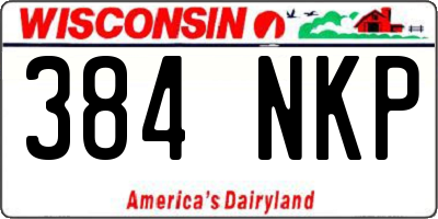 WI license plate 384NKP