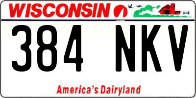 WI license plate 384NKV