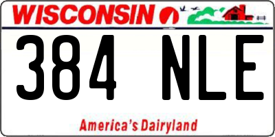 WI license plate 384NLE