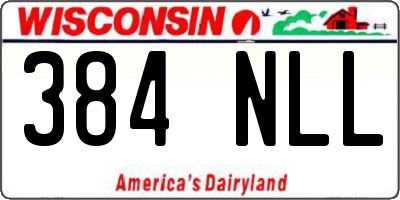 WI license plate 384NLL