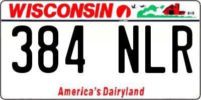 WI license plate 384NLR