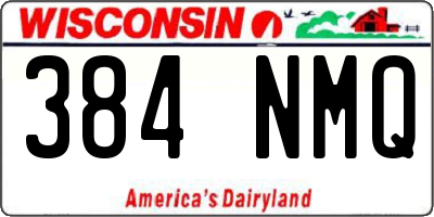 WI license plate 384NMQ
