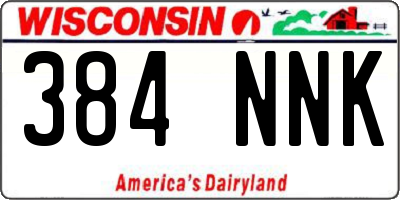 WI license plate 384NNK