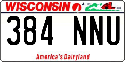 WI license plate 384NNU