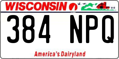 WI license plate 384NPQ