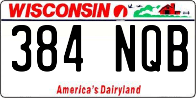 WI license plate 384NQB