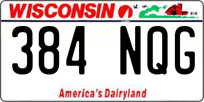 WI license plate 384NQG