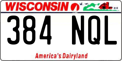 WI license plate 384NQL