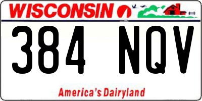 WI license plate 384NQV