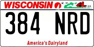 WI license plate 384NRD