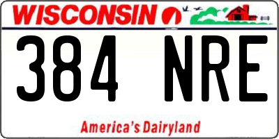 WI license plate 384NRE